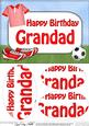A5 Birthday Grandad Football Oval Pyramage Topper