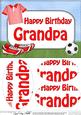 A5 Birthday Grandpa Football Oval Pyramage Topper