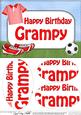 A5 Birthday Grampy Football Oval Pyramage Topper