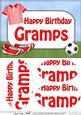A5 Birthday Gramps Football Oval Pyramage Topper