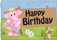 A4 Lola Elephant Birthday Card Topper