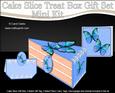 3D Pretty Butterflies Cake Slice Treat Box Gift Set Mini Kit