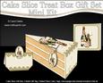 3D Champagne & Flowers Cake Slice Treat Box Gift Set