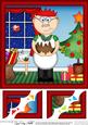 8 x 8 Bert's Christmas Pudding Scalloped Corner Topper