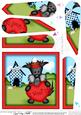 Hamish Scottie Dog Heart Fan Pyramage Topper