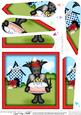 Hamish Scottie Dog Birthday Cake Fan Pyramage Topper