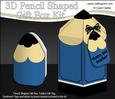 3D Pencil Shaped Treat or Favour Box Mini Kit