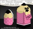 3D Pencil Shaped Treat or Favour Box Mini Kit