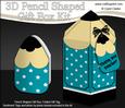 3D Pencil Shaped Treat or Favour Box Mini Kit