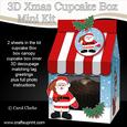 3D Xmas Santa's Sack Carton Cupcake or Treat Box Mini Kit