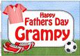 A4 Fathers Day Grampy Football Card Topper