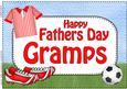 A4 Fathers Day Gramps Football Card Topper