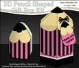 3D Pencil Shaped Treat or Favour Box Mini Kit