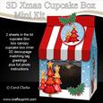 3D Xmas Trees Milk Carton Cupcake or Treat Box Mini Kit