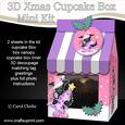 3D Xmas Scottie Dog Milk Carton Cupcake or Treat Box