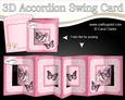 3D Pretty Floral & Butterfly Accordian Swing Card