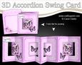 3D Butterflies & Flowers Accordian Swing Card