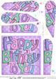 Happy Birthday Fan Pyramage Topper