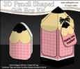 3D Pencil Shaped Treat or Favour Box Mini Kit