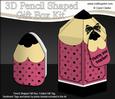 3D Pencil Shaped Treat or Favour Box Mini Kit