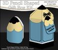3D Pencil Shaped Treat or Favour Box Mini Kit