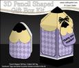 3D Pencil Shaped Treat or Favour Box Mini Kit