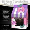 3D Xmas Westie Dog Milk Carton Cupcake or Treat Box Mini Kit