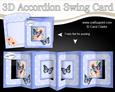 3D Pastel Flowers & Butterflies Accordian Swing Card