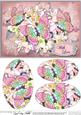 A5 with Love Flowers & Butterfly Oval Pyramage Topper