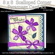 8 x 8 Patchwork Flowers & Lace Scalloped Corner Kit