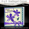 8 x 8 Patchwork Flowers & Lace Scalloped Corner Kit