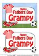 5x7 Fathers Day Grampy Football 3D Step by Step Decoupage