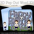 3D Boyz Bazil Birthday Football Pop Out Word Card