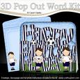 3D Boyz Bazil Birthday Robert Football Pop Out Word Card