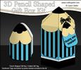 3D Pencil Shaped Treat or Favour Box Mini Kit