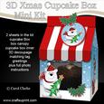 3D Xmas Ben Polar Bear Milk Carton Cupcake or Treat Box