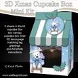 3D Xmas Westie Dog Milk Carton Cupcake or Treat Box Mini Kit