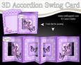 3D Butterfly Bouquet Accordion Swing Card