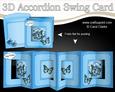 3D Flowers & Butterflies Accordion Swing Card