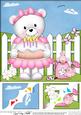 8 x 8 Teddy Tess's Birthday Cake Scalloped Corner Topper
