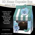 3D Xmas Robin Milk Carton Cupcake or Treat Box Mini Kit