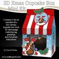 3D Xmas Rudolph Milk Carton Cupcake or Treat Box Mini Kit