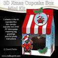 3D Xmas Scottie Dog Milk Carton Cupcake or Treat Box