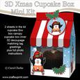 3D Xmas Little Penguin Milk Carton Cupcake or Treat Box