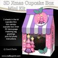 3D Xmas Trees Milk Carton Cupcake or Treat Box Mini Kit