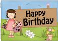 A4 Girlz Suzi's Shopping Birthday Card Topper