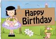 A4 Girlz Suzi's Flowers Birthday Card Topper