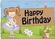 A4 Girlz Liz's Flowers Birthday Card Topper