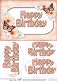 A5 Birthday Butterflies & Flowers Oval Pyramage Topper