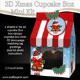 3D Xmas Teddy Tess Milk Carton Cupcake or Treat Box Mini Kit